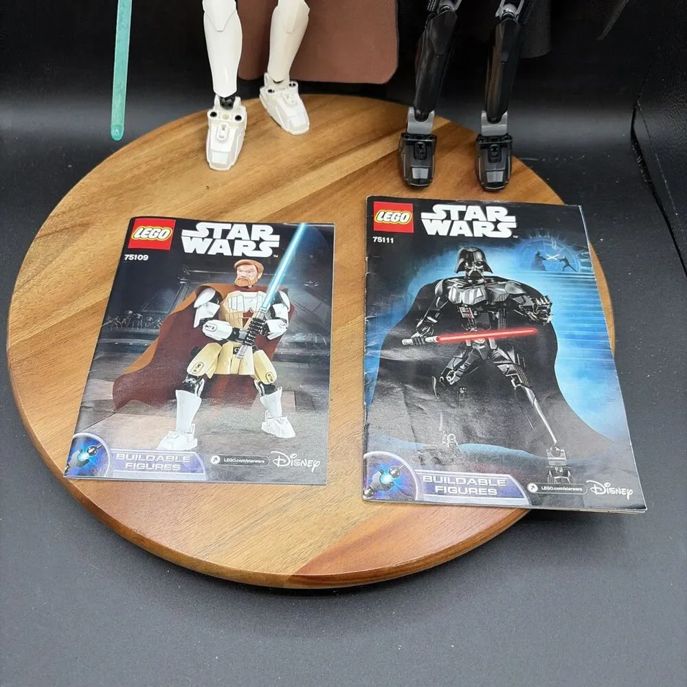 Lot Of 2 LEGO Star Wars Darth Vader Obi-Wan Buildable Figures 75109 75111
